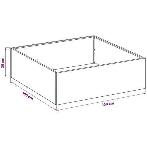  Vrtna saksija 2 kom. Srebrna 100 x 100 x 30 cm Nehrđajući čelik - Nehrđajući čelik 100 x 100 x 30 cm 2 Slike