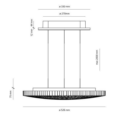ARTEMIDE 0213010APP - led prigu&amp;scaron;iva luster na sajli calipso LED/50W/230V 3000K Slike