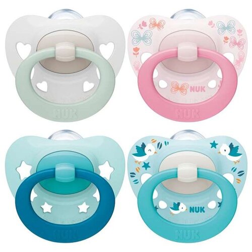Nuk tolažilna duda - silikon Signature (0-6 m), 2 kosa Multicolor Slike