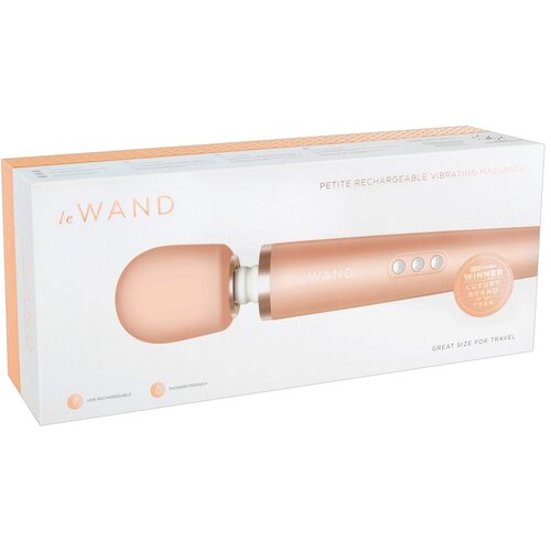 Le Wand Petite - ekskluzivni vibrator za masažu na baterije (ružičasto-zlatni) Cijene