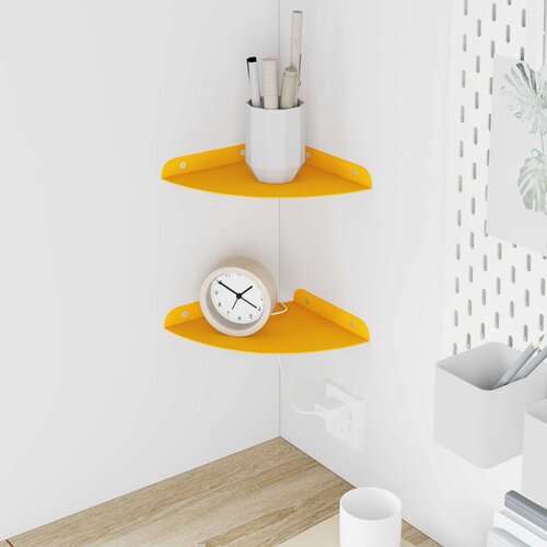  Lebdeća polica s policom s pohranom 2 pcs Žuta 18 x 18 x 2 cm Cijene