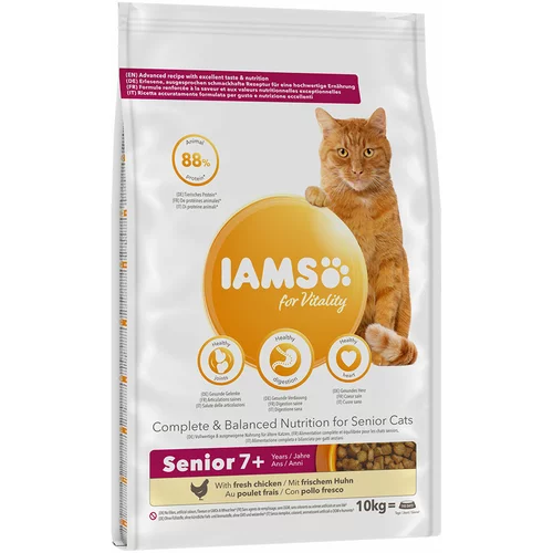 IAMS for Vitality Senior s svežim piščancem - Varčno pakiranje: 2 x 10 kg