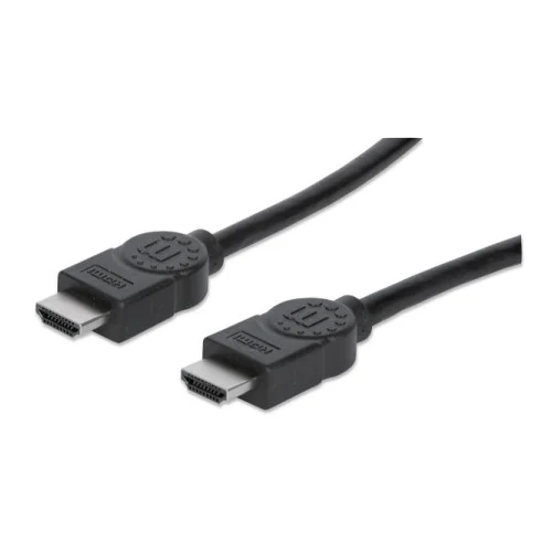 Manhattan HDMI priključni kabel [1x HDMI-utikač<=> 1x HDMI-utikač] 10m, crn