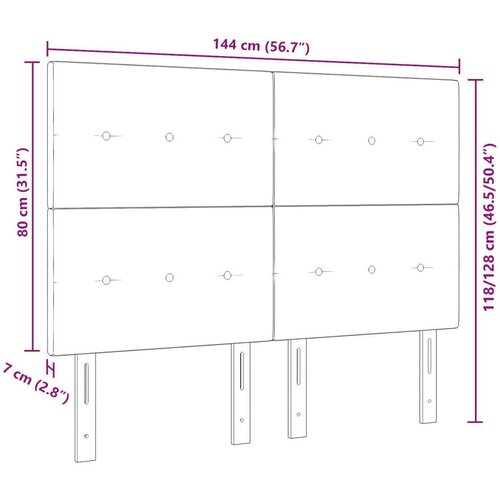  LED uzglavlje Crno 72 cm Bar&amp;scaron;un Slike