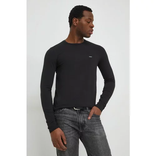 Calvin Klein Majica dugih rukava za muškarce, boja: crna, bez uzorka