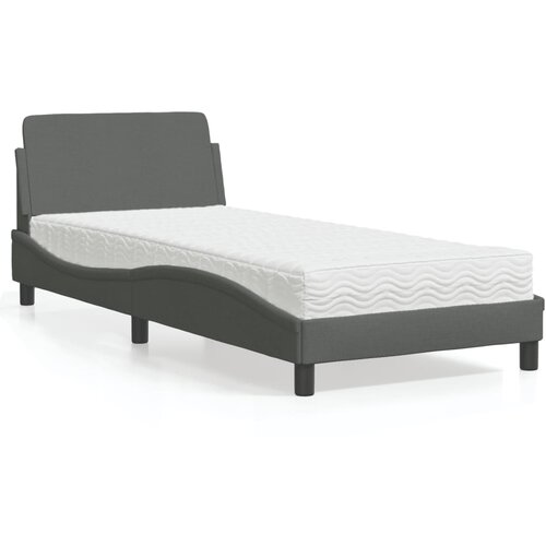  Krevet s madracem Dover tamnosivi 90x200 cm od tkanine Cene
