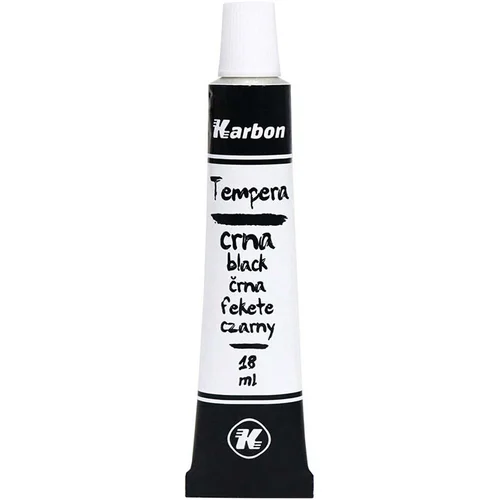 Karbon Tempera barva v tubi, črna, 18 ml