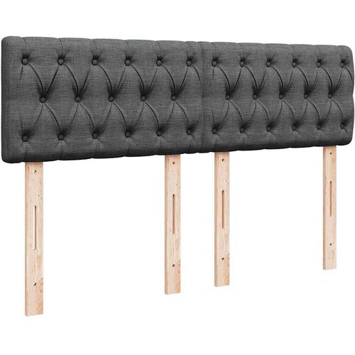 VidaXL otomanski krevet s madracem tamnosivi 140x190cm od tkanine Slike