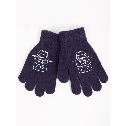 Yoclub Kids's Gloves RED-0012C-AA5A-019 Navy Blue Cene