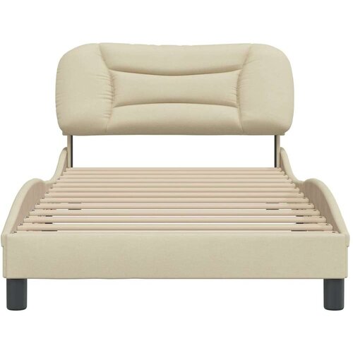 vidaXL okvir za krevet s uzglavljem krem 100x200 cm od tkanine Cene