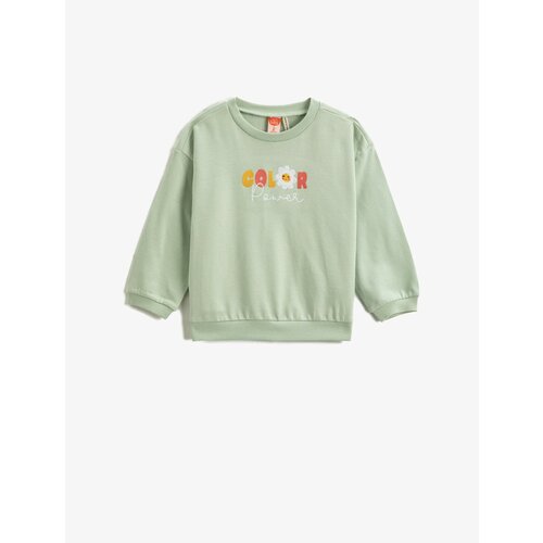 Koton Floral Back Sweatshirt with Embroidered Detail Raised Cene