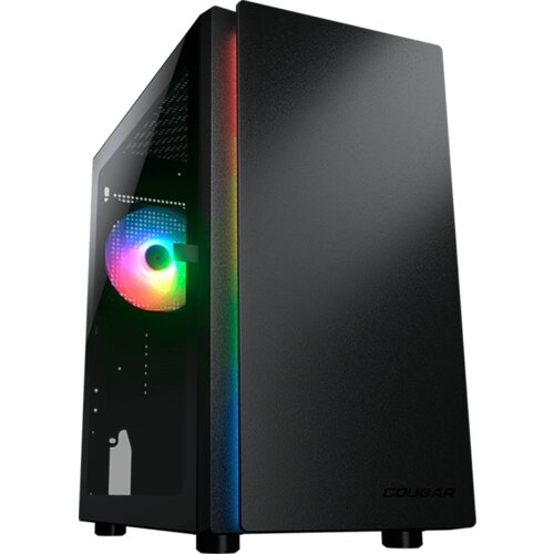 Cougar | Purity RGB Black | PC Case | Mini Tower / TG Front Panel with ARGB strip / 1 x ARGB Fan / 3mm TG Left Panel Cene