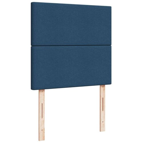 vidaXL Box spring postelja z vzmetnico modra 80x200 cm blago Cene