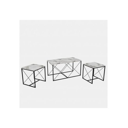 Hanah home Defne set klub stolova, 3 dijela, svijetlo siva Cene
