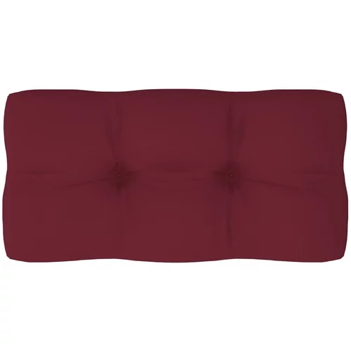 vidaXL Blazina za kavč iz palet vinsko rdeča 80x40x10 cm