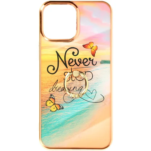 AVIZAR Ovitek z vzorcem za plažo ''Never Stop Dreaming'' za iPhone 13 Pro, z zadrževalnim obrocem, (20718198)