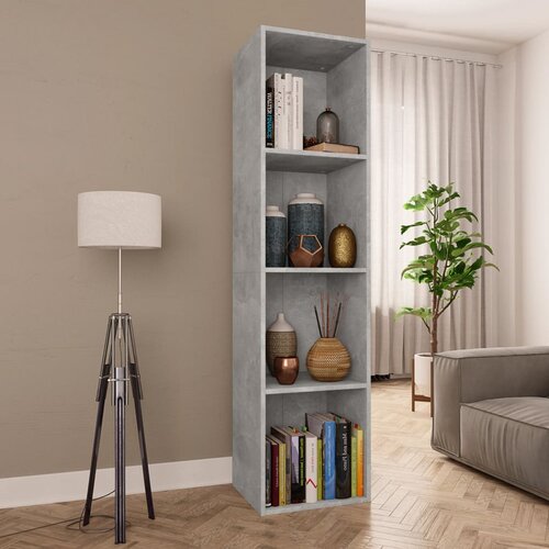 VidaXL Knjižna / TV omara betonsko siva 36x30x143 cm iverna plo&amp;scaron;ča Slike
