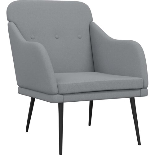  Fotelja svjetlosiva 63 x 76 x 80 cm od tkanine Slike