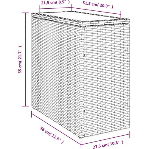  Vrtni stol sa staklenom pločom bež 58x27 5x55 cm od poliratana Slike