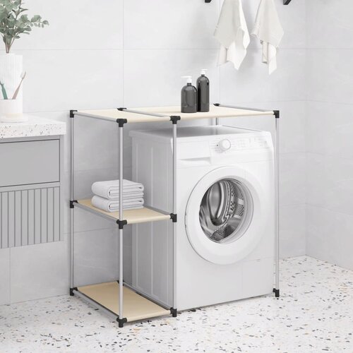 The Living Store Regal za nad pralni stroj krem 87x55x90,5 cm železo - Regal Za Shranjevanje, (21438898) Cene