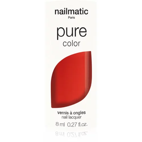 Nailmatic Pure Color lak za nohte ELLA- Rouge Corail / Coral Red 8 ml