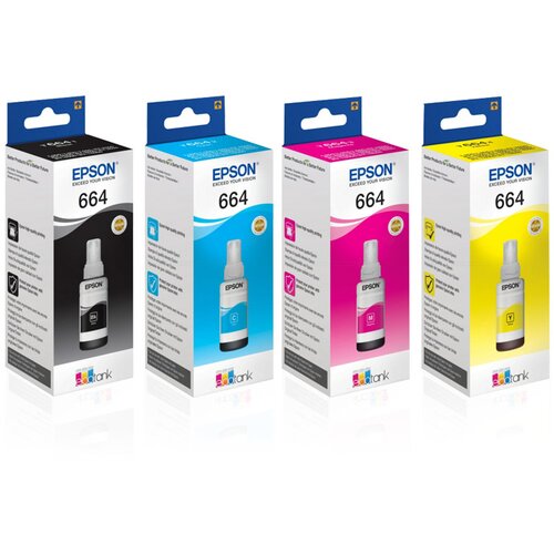 Komplet kartuš Epson T6641-4 bk,c,y,m steklenička original Cene