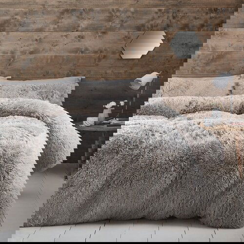Catherine Lansfield svijetlosiva posteljina od mikropliša Cuddly, 200 x 200 cm Cijene