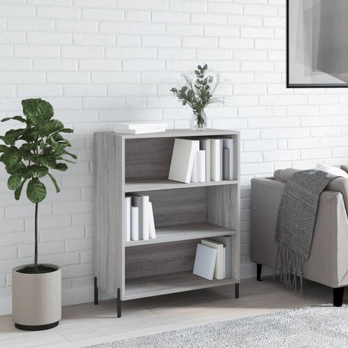 The Living Store Omarica s policami siva sonoma 69,5x32,5x90 cm inženirski les - Omarica S Policami, (21436050) Slike