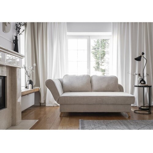 Miuform Bež ležalnik iz rebrastega žameta (levi kot) Chic Charlotte &amp;ndash; Slike