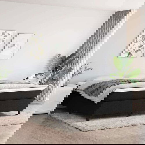  S oprugama i madracem crni 160x200 cm od tkanine Cijene