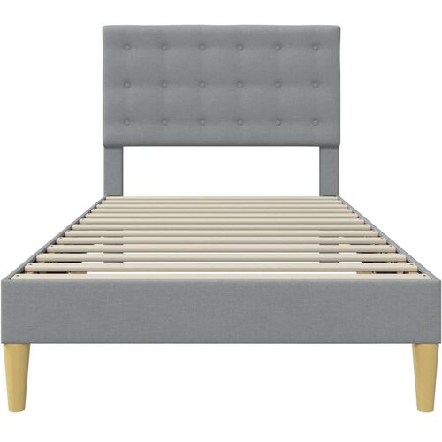 Okvir za krevet Svjetlosiva 100 x 200 cm Tkanina - Svjetlosiva 100 x 200 cm Slike
