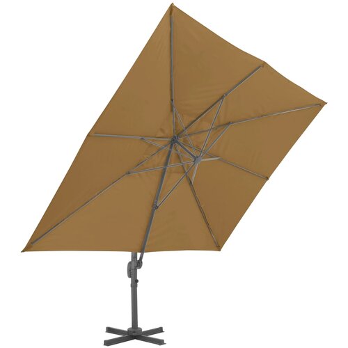  Konzolni vrtni suncobran s aluminijskom &amp;scaron;ipkom 400x300 cm taupe Slike