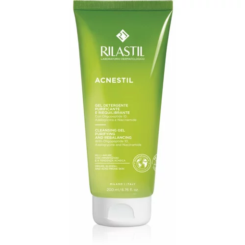 Rilastil Acnestil gel za čišćenje za smanjivanje sebuma za masno lice sklono aknama 200 ml