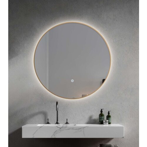 Master Ogledalo LED okruglo 80x80cm S-4647G-S zlatno Cijene