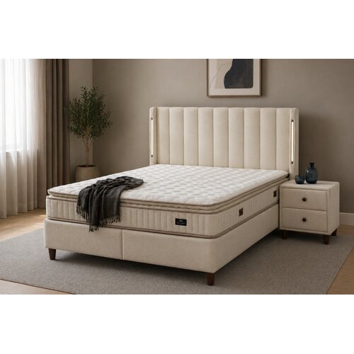 Milanex living Francuski ležaj Arezzo lux 160, 172x136x205 cm, Bež Slike