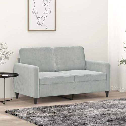vidaXL Dvosed svetlo siv 120 cm žamet Cene