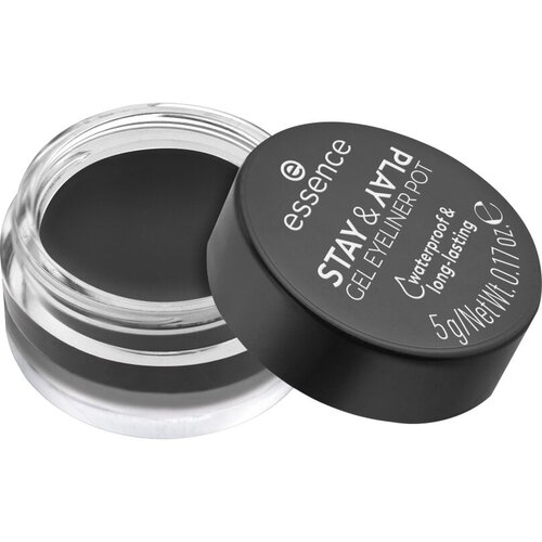 Essence Ostanite i igrajte gel ajlajner 01 Black Cene