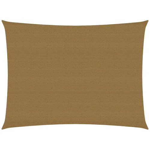vidaXL Senčno jadro 160 g/m² taupe 3,5x4,5 m HDPE, (20609314)