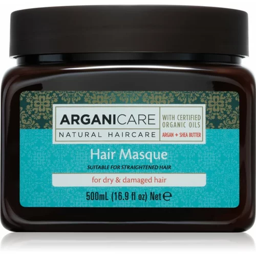 Arganicare Argan Oil & Shea Butter Hair Masque vlažilna in hranilna maska za suhe in poškodovane lase 500 ml
