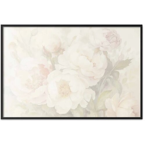  Plakat Peonies in the Mist 60x40 Crni okvir Cene
