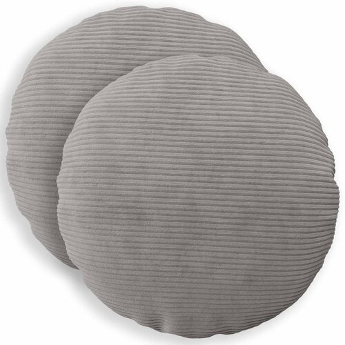  Presvlaka za jastuk 2 pcs HEERLEN Svjetlosiva Ø 60 cm Kord Cene