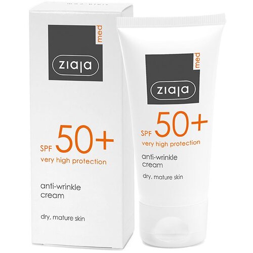 Ziaja Med krema za obraz z zaščitnim faktorjem spf50+ - Anti-Wrinkle Cream SPF50+ Cene