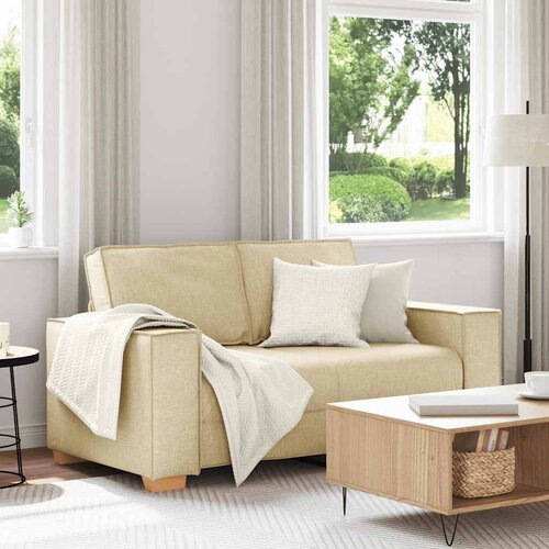 vidaXL Dvosed kremne barve 120 cm blago Cene