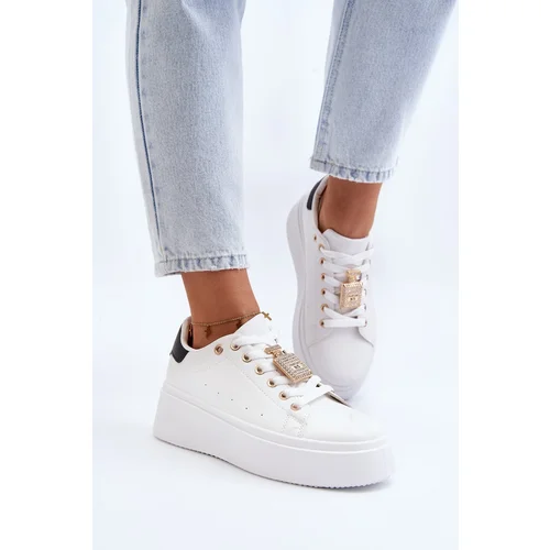 PS1 Women's Sneakers with Embellishment White Celedria