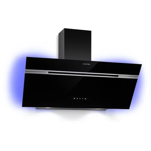 Klarstein Alina, kuhinjska napa, 90 cm, 600 m³/h, LED zaslon, svjetlo, crna