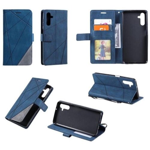 Chameleon Preklopna torbica (WLGO-Lines) za Samsung Galaxy A13 5G, modra Cene