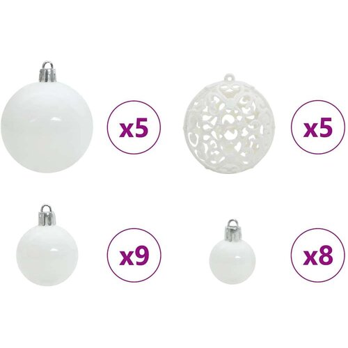 VidaXL Umjetno božićno drvce Zelena i bijela 120 cm PVC i metal Slike