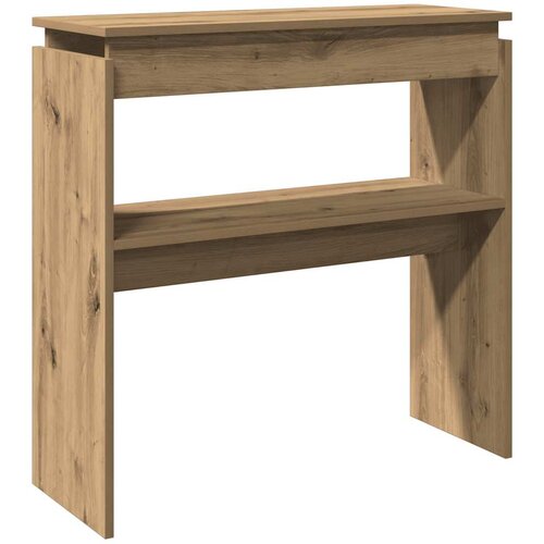 Maison Chic konzolna miza - miza ob steni artisan hrast 80x30x80 cm inženirski les, (21786173) Cene