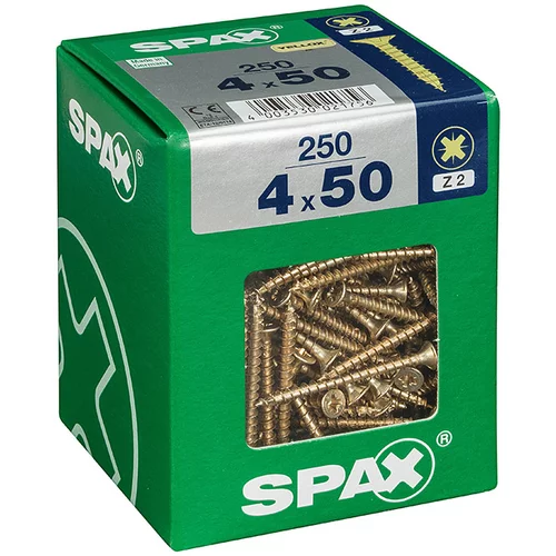 SPAX Univerzalni vijaki Spax (4 x 50 mm, polni navoj, 250 kosov)