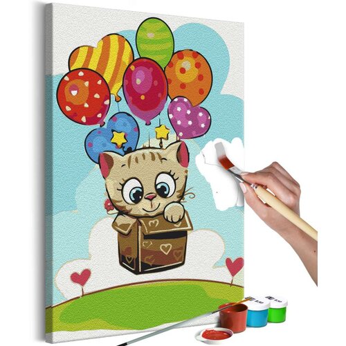  Slika za samostalno slikanje - Kitten With Balloons 40x60 Cijene